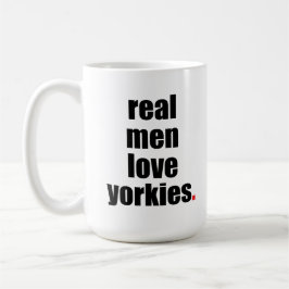 Taza real de Yorkies del amor de los hombres