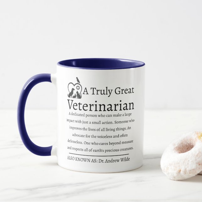 Taza Realmente gran amante de los animales veterinarios (Con donut)