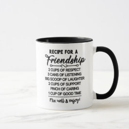 Taza Receta inspiradora Para Una Amistad