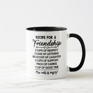 Taza Receta inspiradora Para Una Amistad