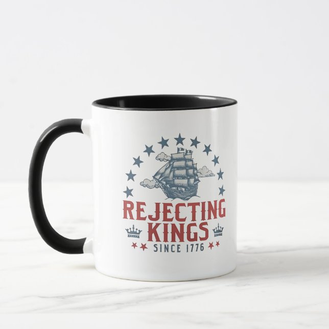 Taza Rechazando reyes desde 1776 4 de julio (Izquierda)