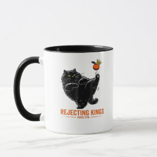 Taza Rechazando Reyes Desde 1776 Bandera Patriótica de