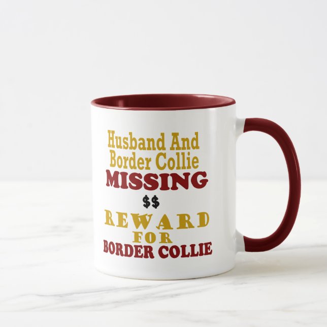 Taza Recompensa que falta del border collie y del (Derecha)
