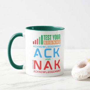 Taza Reconocimiento ACK y NAK en redes de datos