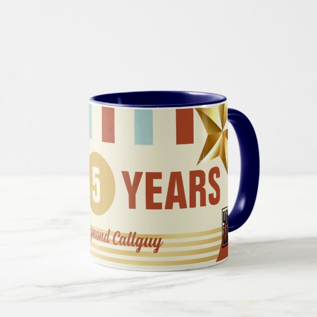Taza Reconocimiento de aniversario de hito de empleado  (Anverso derecho)