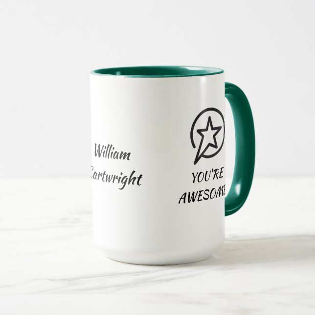 Taza Reconocimiento de empleados personalizado (Anverso derecho)