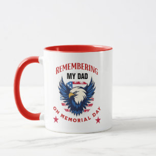 Taza Recordando a mi papá (o a mi mamá, etc) en el Día