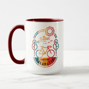 Taza Recorrido de ciclismo Retro Kalamazoo
