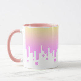 Taza Recorrido de degradado rosa y amarillo
