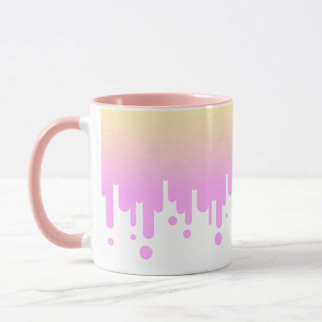 Taza Recorrido de degradado rosa y amarillo (Izquierda)
