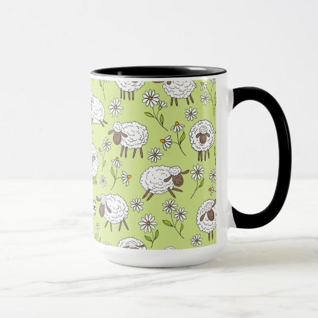 Taza Recuento de ovejas en verde rocío de hongos (Derecha)