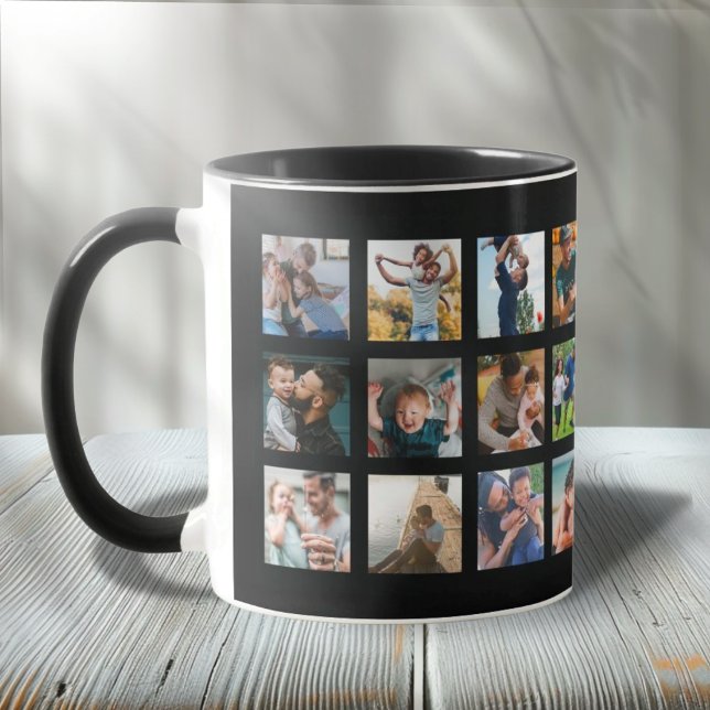 Taza Recuerdo de Colaje de Fotos de 24 Cuadrados de Mod (Subido por el creador)