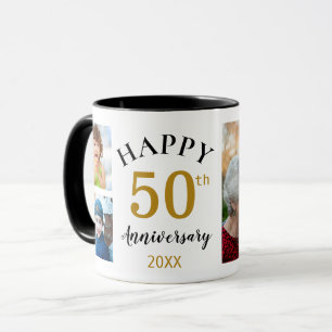 Taza Recuerdo de collage de 5 fotos del 50º aniversario