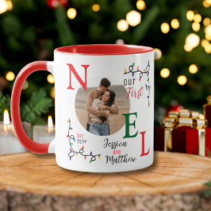 Taza Recuerdo de la primera foto de Navidad Festivo Pri