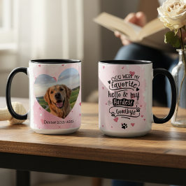 Taza Recuerdo de Mascota, Pésame, Pérdida, Adiós más Di