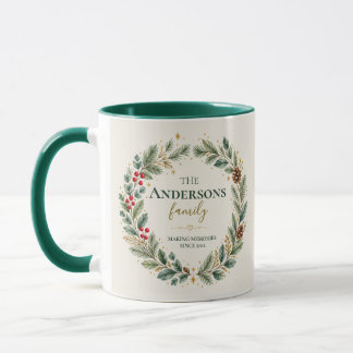 Taza Recuerdo de Navidad para la Familia