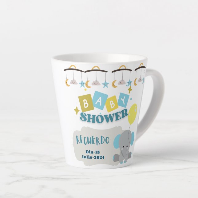 taza recuerdo del baby shower  personalizada (Ángulo derecho)