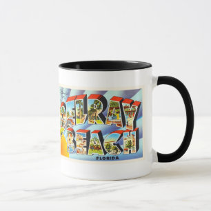 Taza Recuerdo del viaje del vintage de Delray Beach la