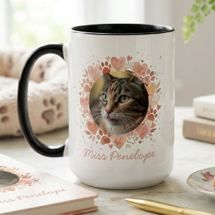 Taza Recuerdo Floral de Simpatía por la Pérdida del Gat