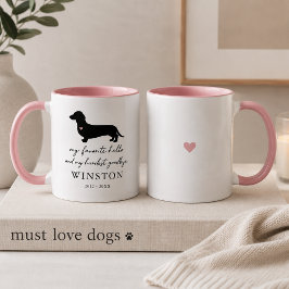 Taza Recuerdo Personalizado de la Pérdida de un Perro |