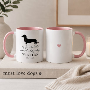 Taza Recuerdo Personalizado de la Pérdida de un Perro
