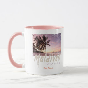 Taza Recuerdos de la puesta de sol añeja del Océano 