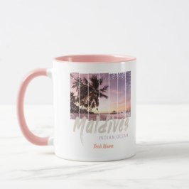 Taza Recuerdos de la puesta de sol añeja del Océano Índ