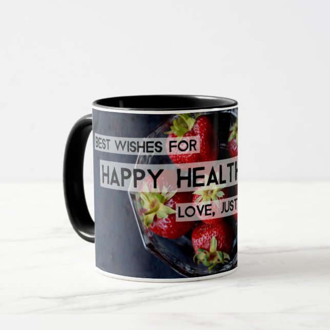 Taza Recuerdos para la salud feliz (Anverso izquierdo)
