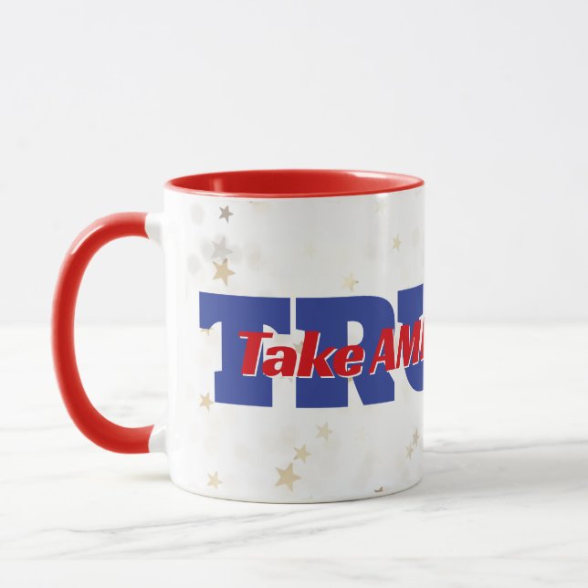 Taza RECUPERAR A ESTADOS UNIDOS Trump Textos sobre estr (Izquierda)
