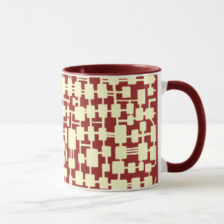 Taza Red abstracta - Crema en Maroon 941F20