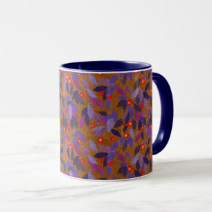Taza Red Berries Patrón floral mínimo Botánica simple
