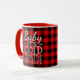 Taza Red Black Baby Su Frío Fuera Plantado Patrón