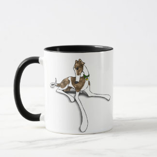 Taza Red Brindle Greyhound Original Ilustracion de Arte