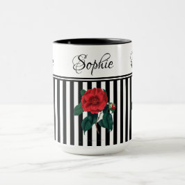 Taza Red Camillia Floral Mug