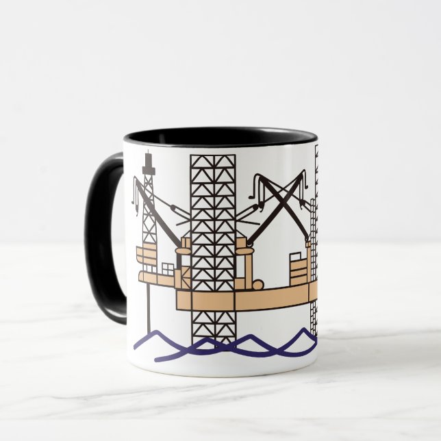 Taza Red de plataformas petrolíferas en alta mar (Anverso izquierdo)