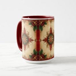 Taza Red Decorative Holiday Mug