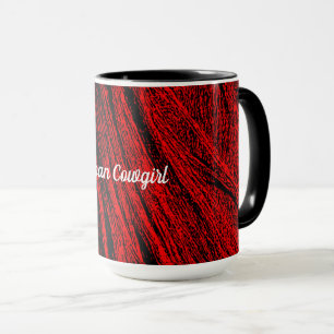 Taza Red Horse Mane Resumen Café Mug