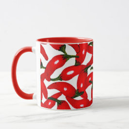 Taza Red Hot Peppers Spicy 