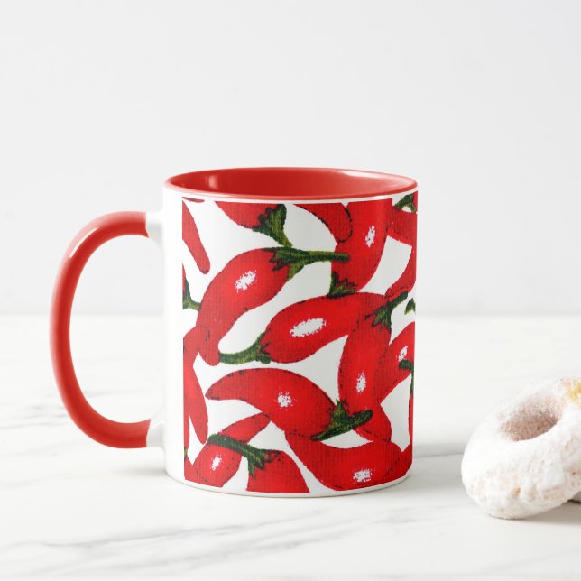 Taza Red Hot Peppers Spicy  (Con donut)