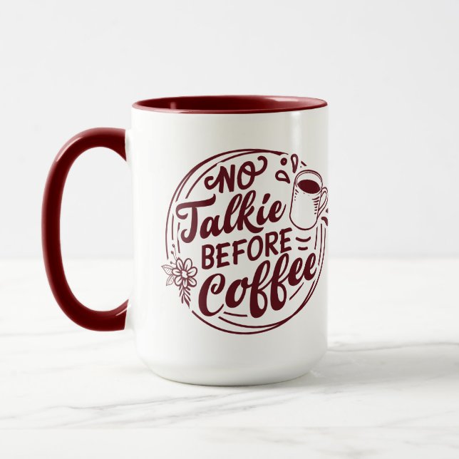 Taza Red No Talkie Antes Del Café (Izquierda)