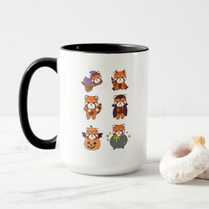 Taza Red Panda Halloween Disfraces de vampiros de calab