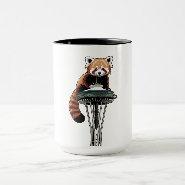 Taza Red Panda on Seattle Space Needle (Centro)