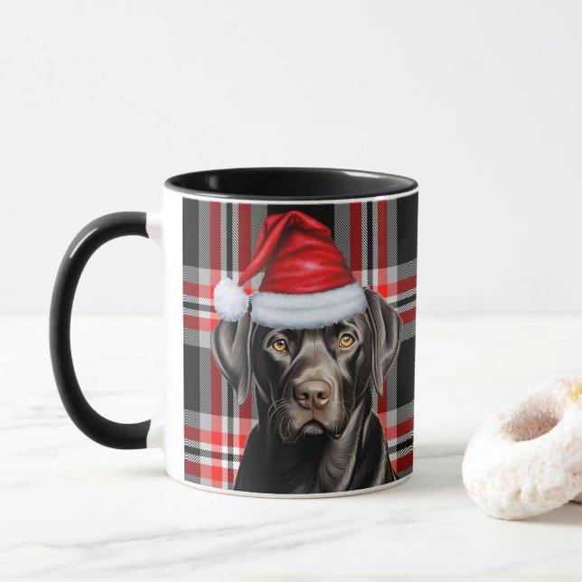 Taza Red plaid con Navidades de recuperación de Labrado (Con donut)