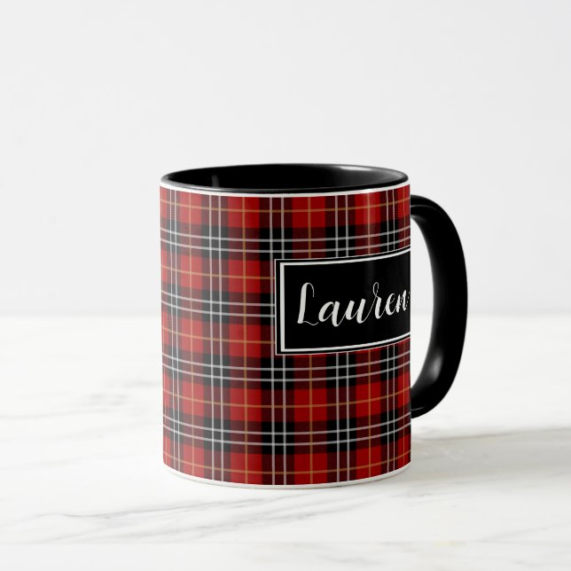 Taza Red Plaid Pajamas Mug (Anverso derecho)