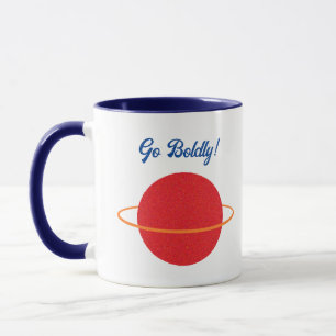Taza Red Retro Planet, Personalizado del espacio de cie