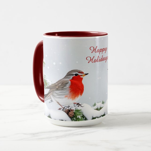 Taza Red Robin Holiday Navidades Mug (Anverso izquierdo)