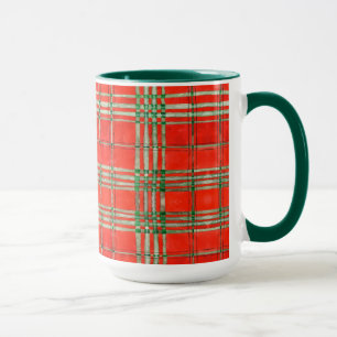 Taza RED SCOTT TARTAN Tall Hunter Green Combo Mug