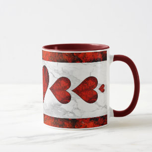 Taza Red Stone Hearts Mug