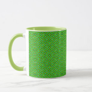 Taza Red verde caleidoscopio/Caleidoscopio verde neto