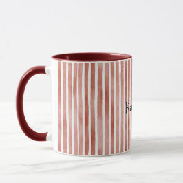 Taza Red White Stripes Christmas